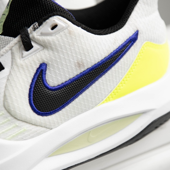 Nike Precision 5 White Barely Volt CW3403-100 Men's Sz 10.5 Basketball Shoes - Picture 4 of 7